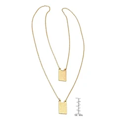 Sacred Heart Of Jesus And Our Lady Of Mount Carmel Scapular Medal Mens 18K Gold Over Stainless Steel Rectangular 24 Inch Pendant Necklace