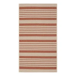 Safavieh Courtyard Collection Santos Stripe Indoor/Outdoor Area Rug