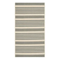 Safavieh Courtyard Collection Santos Stripe Indoor/Outdoor Area Rug