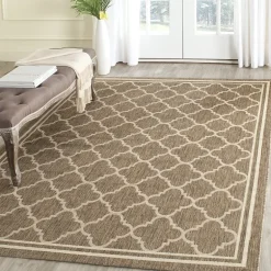Safavieh Courtyard Collection Crispian Geometric Indoor/Outdoor Area Rug
