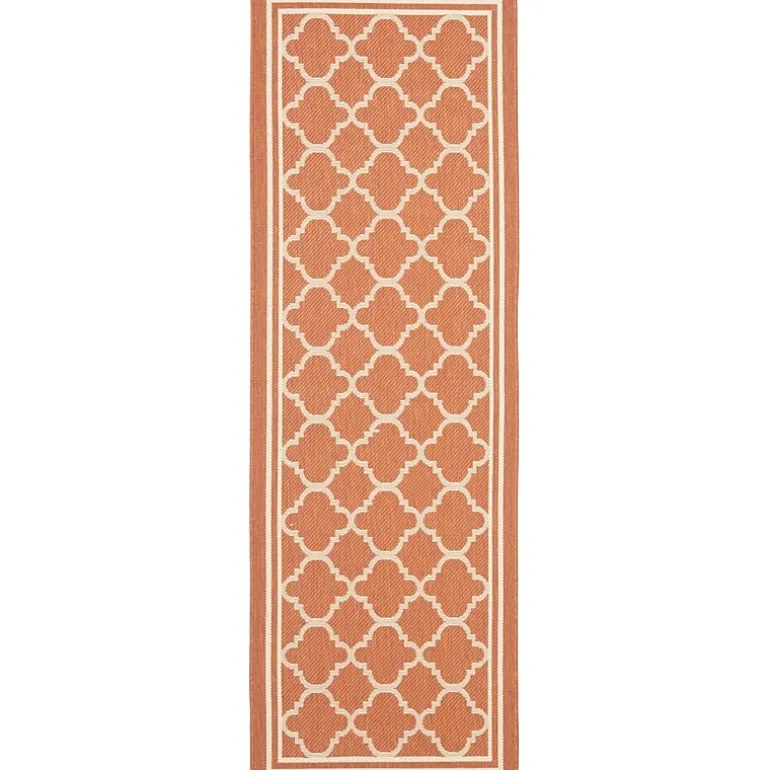Safavieh Courtyard Collection Crispian Geometric Indoor/Outdoor Runner Rug