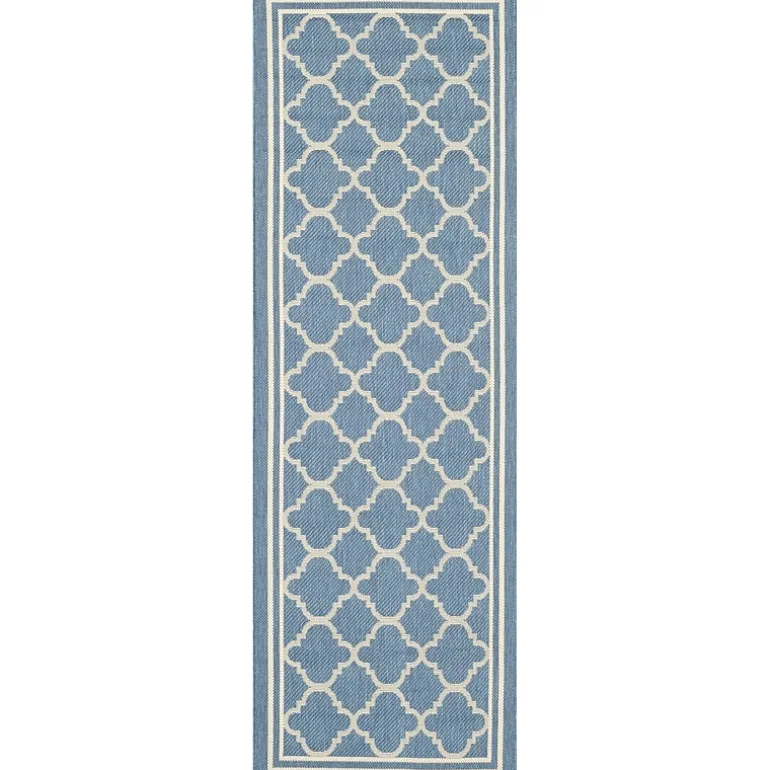 Safavieh Courtyard Collection Crispian Geometric Indoor/Outdoor Runner Rug