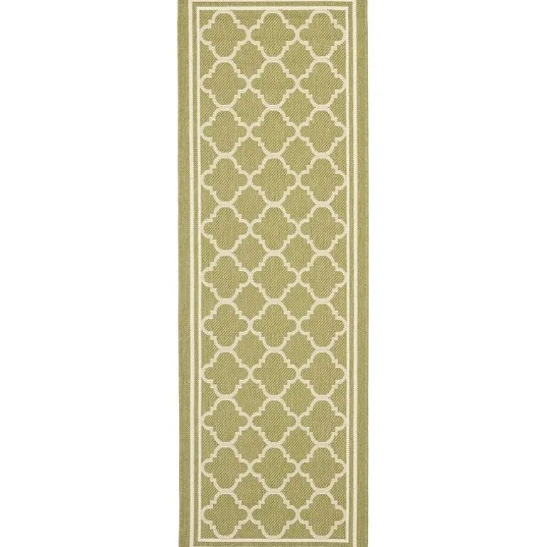 Safavieh Courtyard Collection Crispian Geometric Indoor/Outdoor Runner Rug