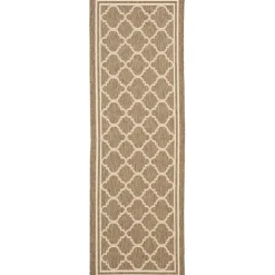 Safavieh Courtyard Collection Crispian Geometric Indoor/Outdoor Runner Rug