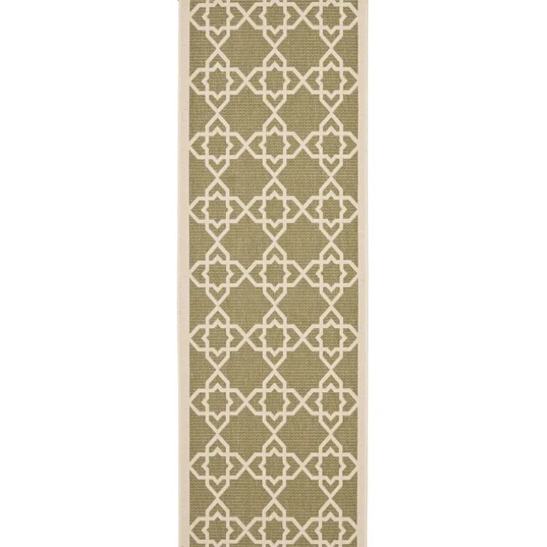 Safavieh Courtyard Collection Nicol Geometric Indoor/Outdoor Runner Rug