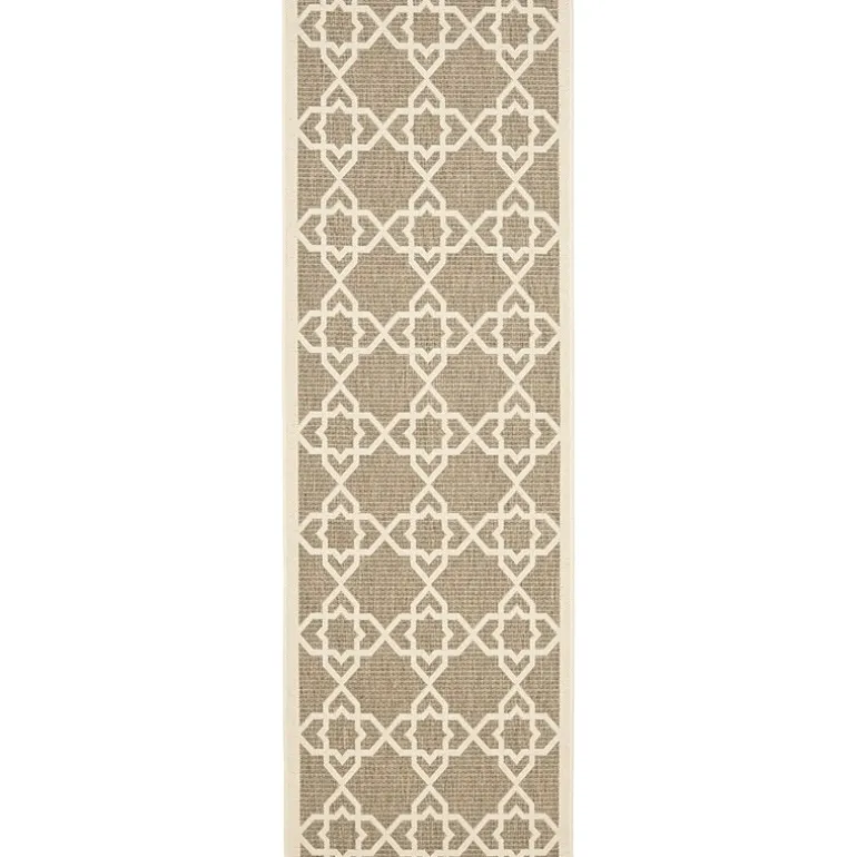 Safavieh Courtyard Collection Nicol Geometric Indoor/Outdoor Runner Rug