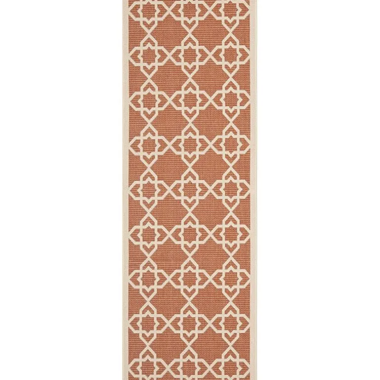 Safavieh Courtyard Collection Nicol Geometric Indoor/Outdoor Runner Rug