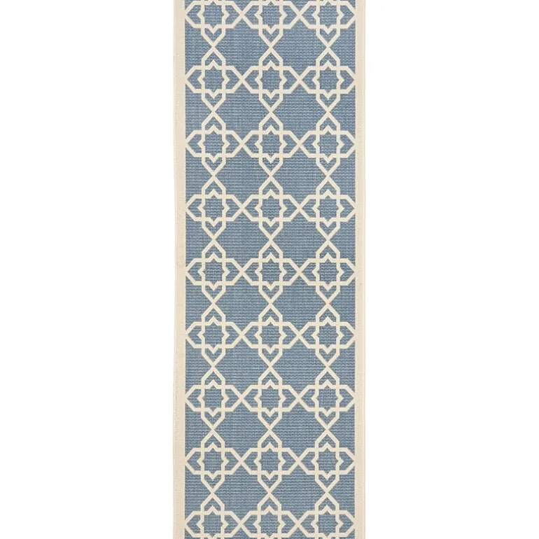 Safavieh Courtyard Collection Nicol Geometric Indoor/Outdoor Runner Rug