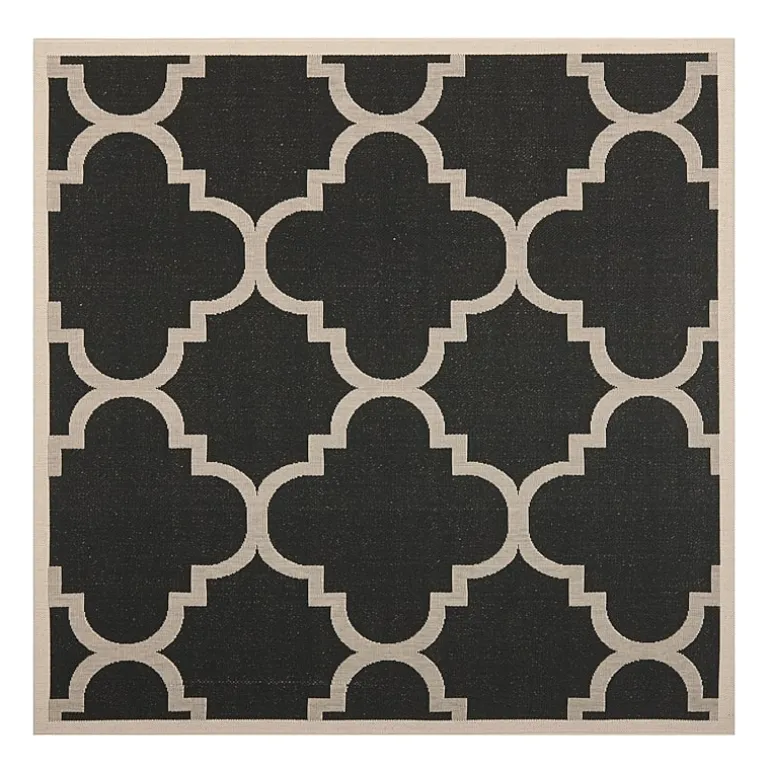 Safavieh Courtyard Collection Gina Geometric Indoor/Outdoor Square Area Rug