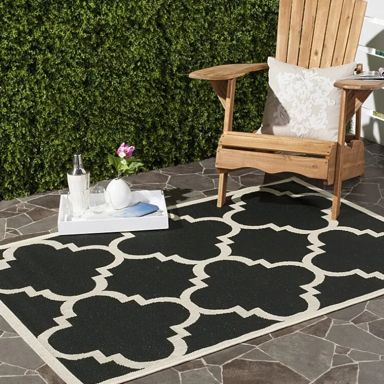 Safavieh Courtyard Collection Gina Geometric Indoor/Outdoor Square Area Rug