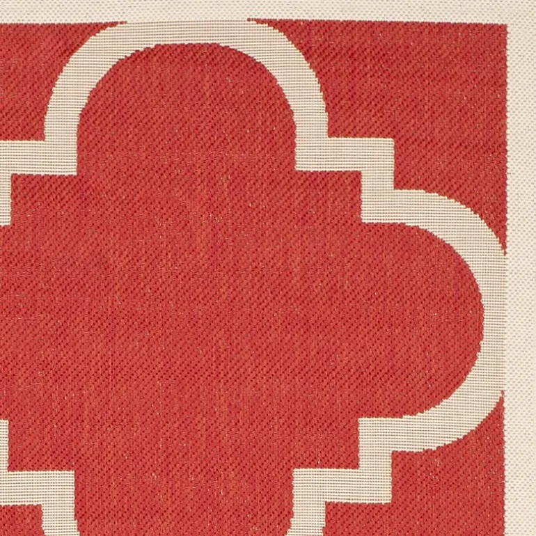 Safavieh Courtyard Collection Gina Geometric Indoor/Outdoor Square Area Rug