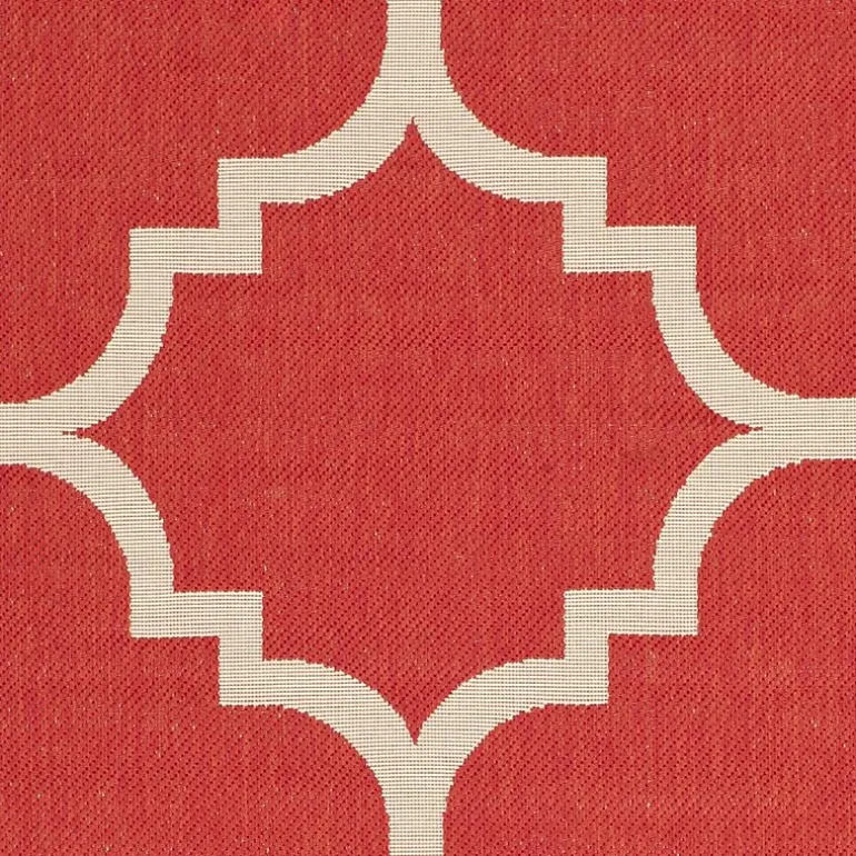 Safavieh Courtyard Collection Gina Geometric Indoor/Outdoor Square Area Rug