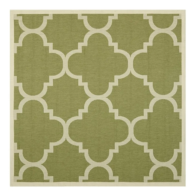 Safavieh Courtyard Collection Gina Geometric Indoor/Outdoor Square Area Rug