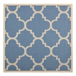 Safavieh Courtyard Collection Gina Geometric Indoor/Outdoor Square Area Rug