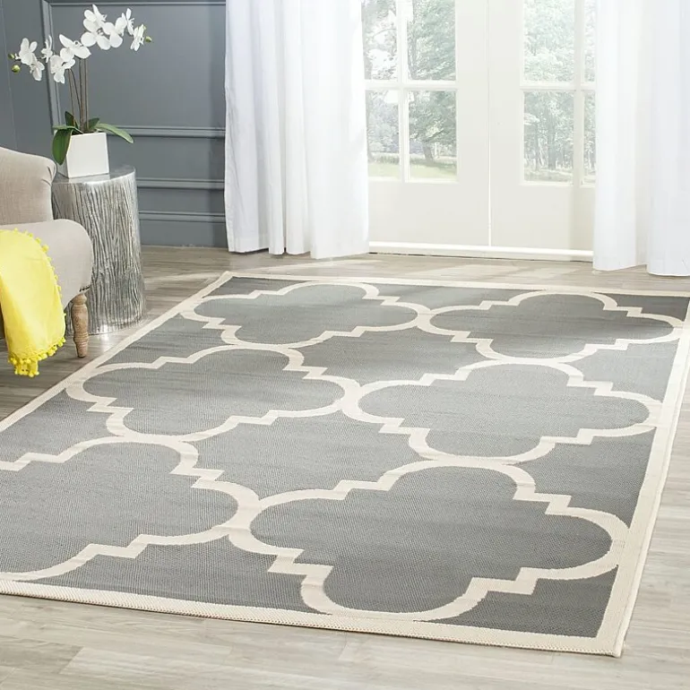 Safavieh Courtyard Collection Gina Geometric Indoor/Outdoor Square Area Rug