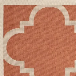 Safavieh Courtyard Collection Gina Geometric Indoor/Outdoor Square Area Rug