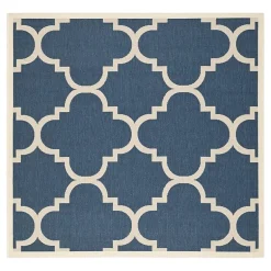 Safavieh Courtyard Collection Gina Geometric Indoor/Outdoor Square Area Rug