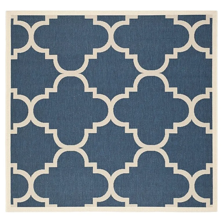Safavieh Courtyard Collection Gina Geometric Indoor/Outdoor Square Area Rug