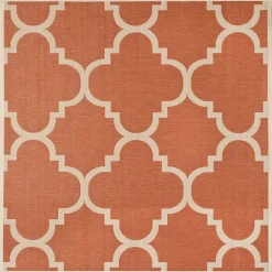 Safavieh Courtyard Collection Gina Geometric Indoor/Outdoor Square Area Rug
