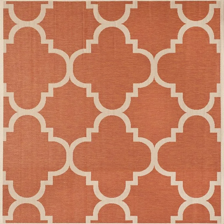 Safavieh Courtyard Collection Gina Geometric Indoor/Outdoor Square Area Rug
