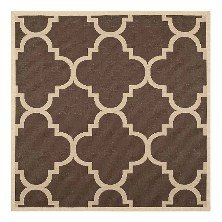 Safavieh Courtyard Collection Gina Geometric Indoor/Outdoor Square Area Rug