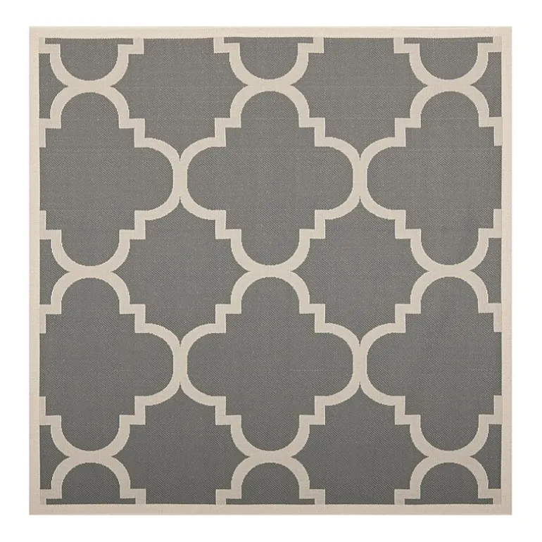 Safavieh Courtyard Collection Gina Geometric Indoor/Outdoor Square Area Rug