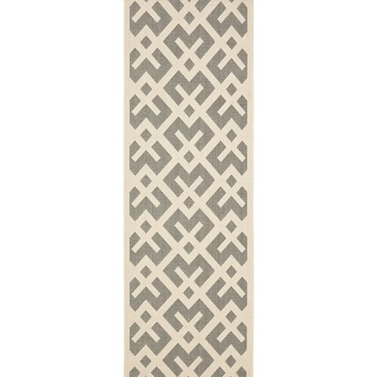 Safavieh Courtyard Collection Darrin Geometric Indoor/Outdoor Runner Rug