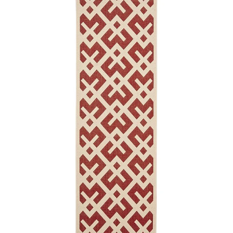 Safavieh Courtyard Collection Darrin Geometric Indoor/Outdoor Runner Rug