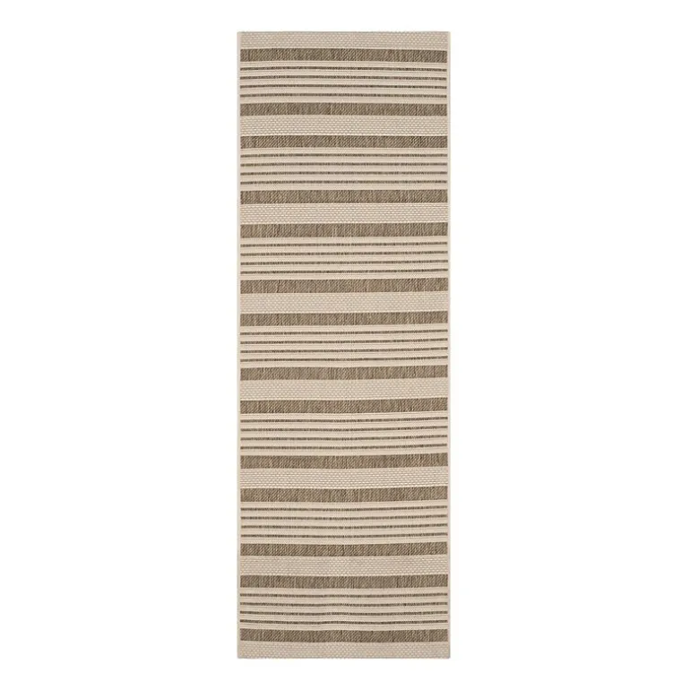 Safavieh Courtyard Collection Santos Stripe Indoor/Outdoor Runner Rug