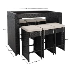 Safavieh Horus Patio Collection 7-pc. Weather Resistant Rectangular Dining Set