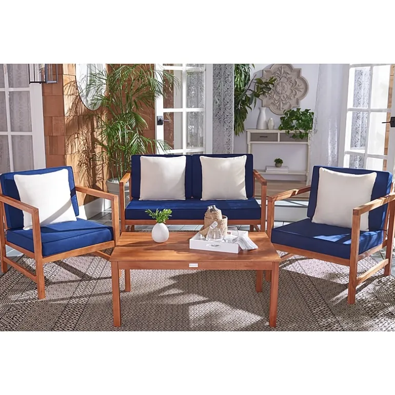 Safavieh Montez 4-pc. Conversation Set Cushioned