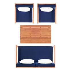 Safavieh Montez 4-pc. Conversation Set Cushioned