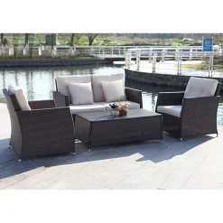 Safavieh Parry 4-pc. Conversation Set Cushioned