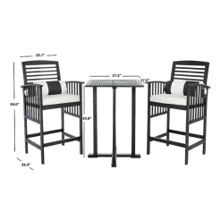 Safavieh Pate Patio Collection 3-pc. Bistro Set Folding