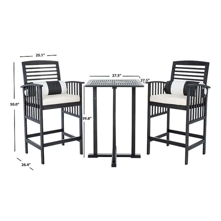 Safavieh Pate Patio Collection 3-pc. Bistro Set Folding