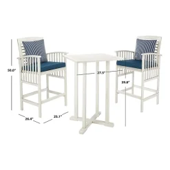 Safavieh Pate Patio Collection 3-pc. Bistro Set Folding