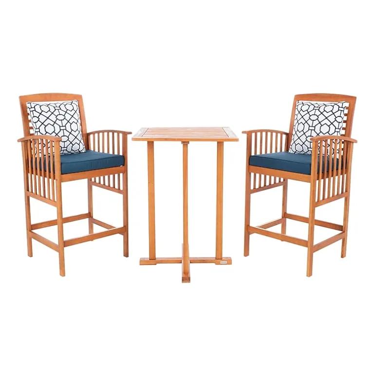Safavieh Pate Patio Collection 3-pc. Bistro Set Folding