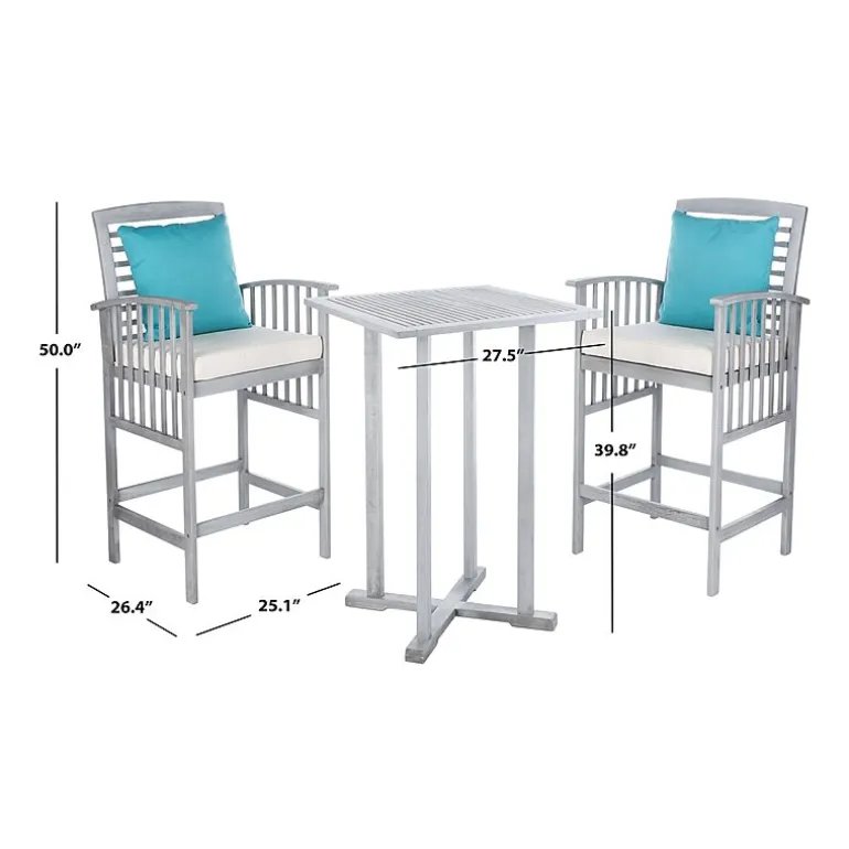 Safavieh Pate Patio Collection 3-pc. Bistro Set Folding