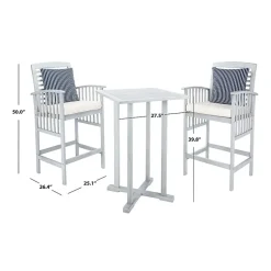 Safavieh Pate Patio Collection 3-pc. Bistro Set Folding