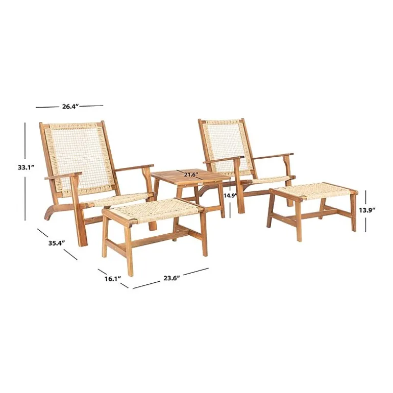 Safavieh 5-pc. Conversation Set Weather Resistant
