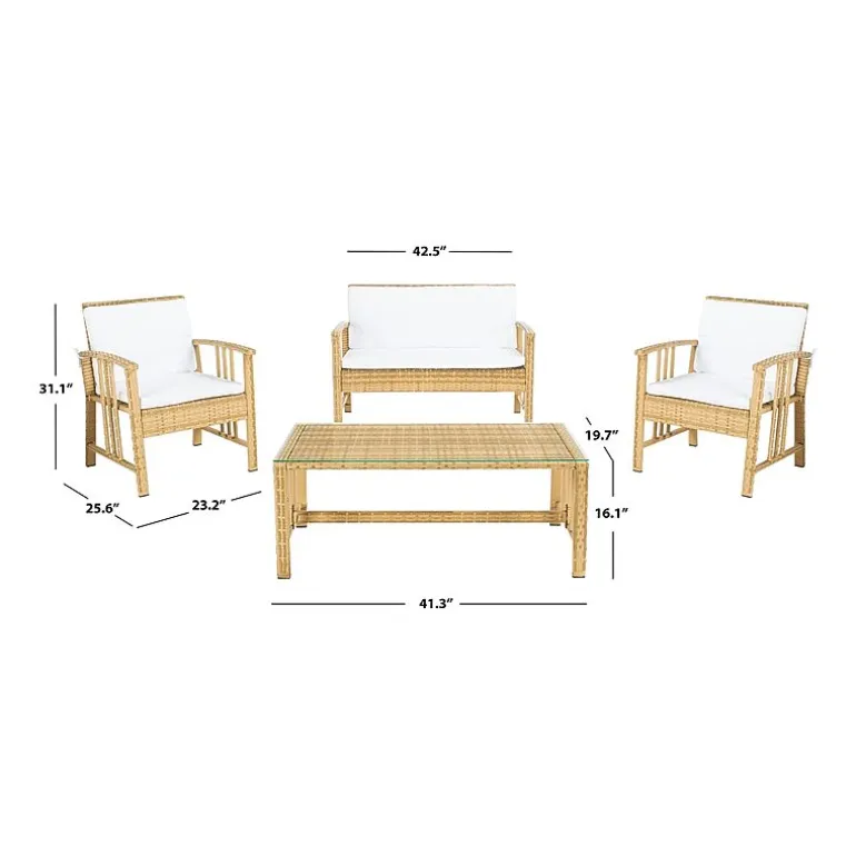 Safavieh 4-pc. Conversation Set Weather Resistant