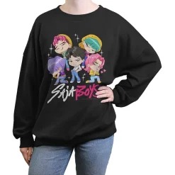 Saja Boys Womens Juniors Crew Neck Long Sleeve KPop Demon Hunters Sweatshirt