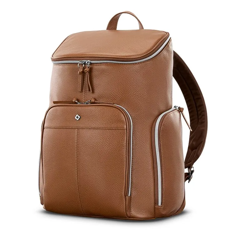 Samsonite Mobile Solution 2 Leather Deluxe Unisex Adult Padded Straps Backpack