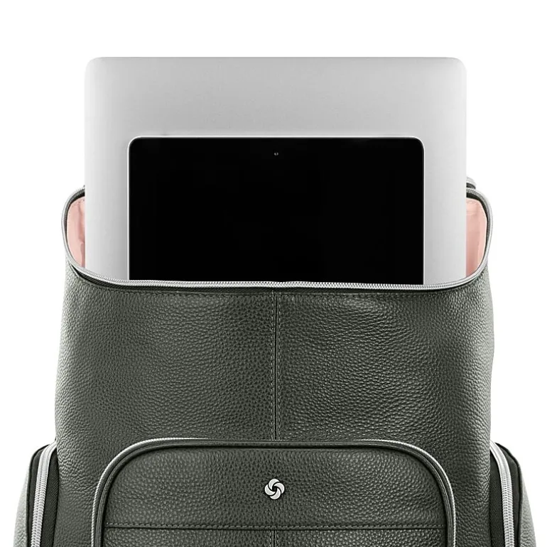 Samsonite Mobile Solution 2 Leather Deluxe Unisex Adult Padded Straps Backpack