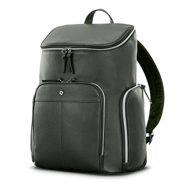 Samsonite Mobile Solution 2 Leather Deluxe Unisex Adult Padded Straps Backpack