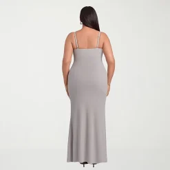 S3 Apparel Shapewear Womens Scoop Neck Sleeveless Rib Knit Bodycon Dress