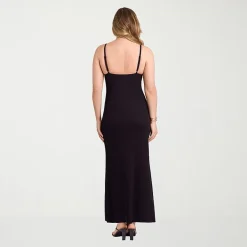 S3 Apparel Shapewear Womens Scoop Neck Sleeveless Rib Knit Bodycon Dress