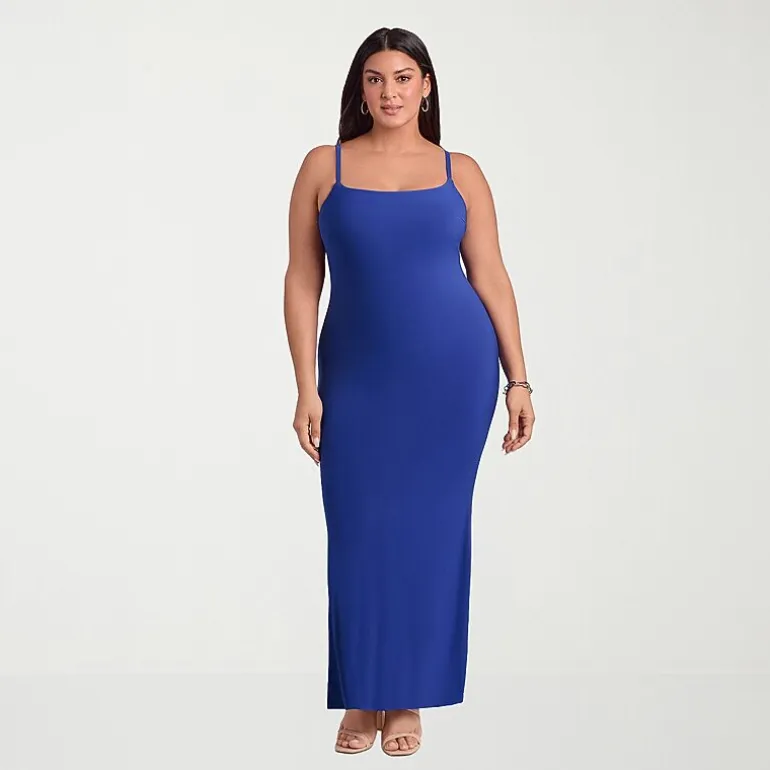 S3 Apparel Shapewear Womens Square Neck Sleeveless Bodycon Dress