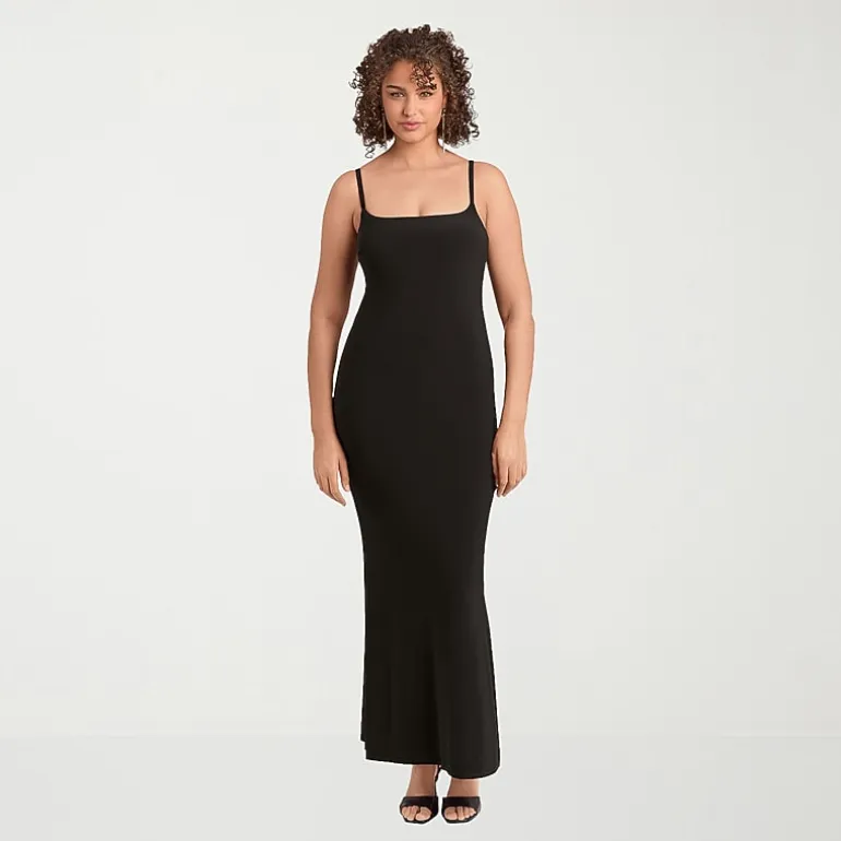 S3 Apparel Shapewear Womens Square Neck Sleeveless Bodycon Dress