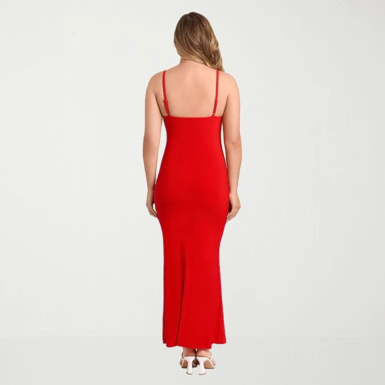 S3 Apparel Shapewear Womens Square Neck Sleeveless Bodycon Dress